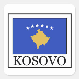 Pegatina Cuadrada Kosovo
