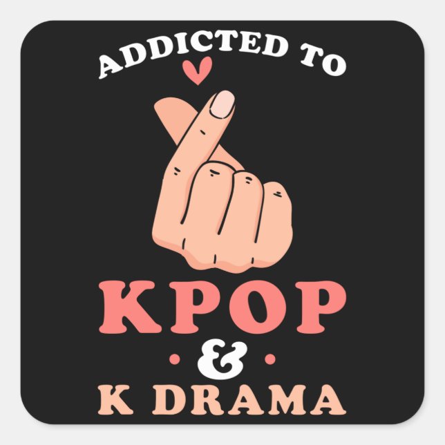 Pegatina Cuadrada Kpop Kdrama (Anverso)