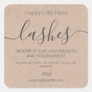 Pegatina Cuadrada Kraft Eyelash Eyelash Eyebrow Thickener Tratamient