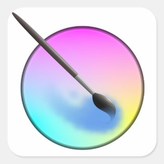 Pegatina Cuadrada Krita icon sticker