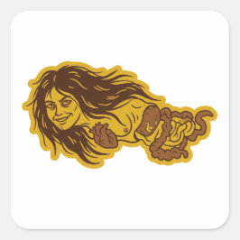 Pegatina Cuadrada Kuyang