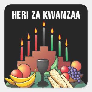 Pegatina Cuadrada Kwanzaa Blessing