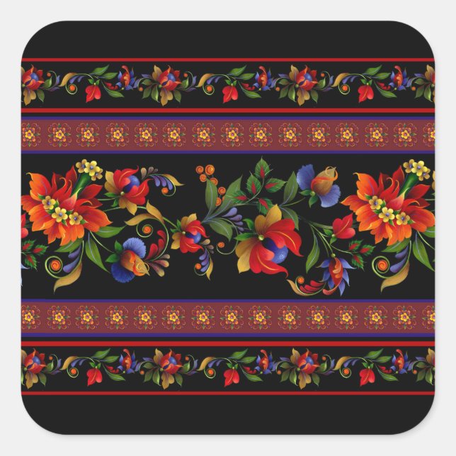 Pegatina Cuadrada Kyiv Black (Anverso)