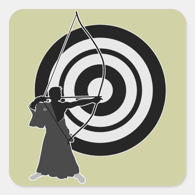 Pegatina Cuadrada Kyudo3 (Anverso)