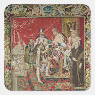 Pegatina Cuadrada La abdicación de Charles V