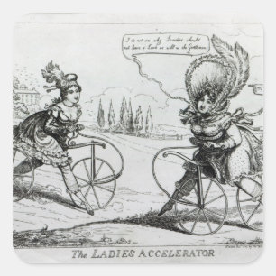Pegatina Cuadrada La aceleradora de damas, 1819