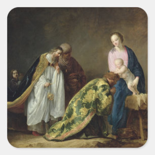 Pegatina Cuadrada La adoración del Magi, 1638