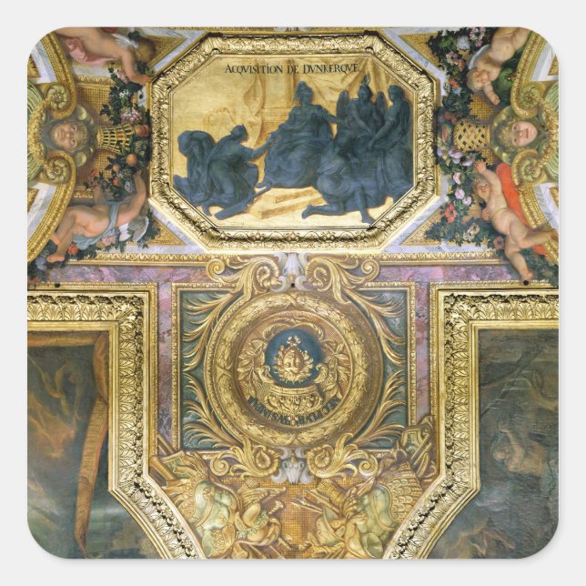 Pegatina Cuadrada La adquisición de Dunkerque (Anverso)