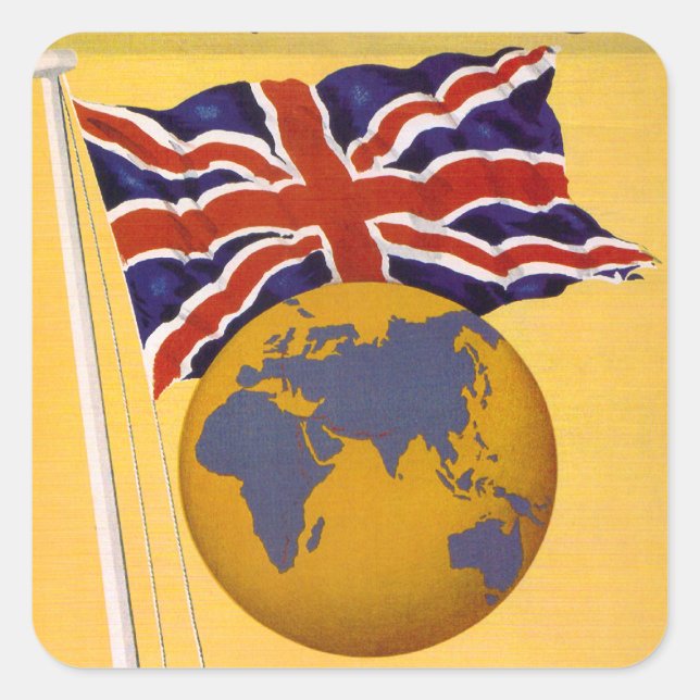 Pegatina Cuadrada La aerolínea del imperio (Anverso)