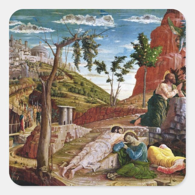 Pegatina Cuadrada La agonía en el jardín (Anverso)