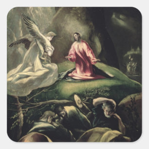 Pegatina Cuadrada La agonía en el jardín