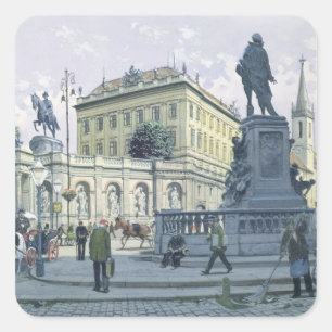 Pegatina Cuadrada La Albertina, Viena