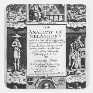 Pegatina Cuadrada La anatomía de la melancolía