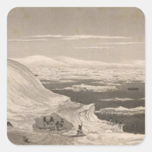 Pegatina Cuadrada La Antártida 2