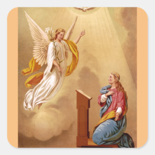 Pegatina Cuadrada La Anunciación de la Virgen María