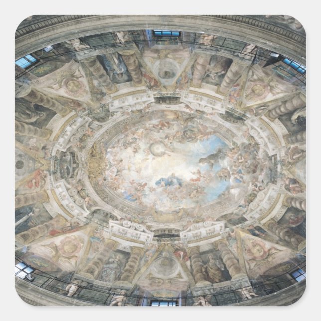 Pegatina Cuadrada La apoteosis de San Antonio (Anverso)