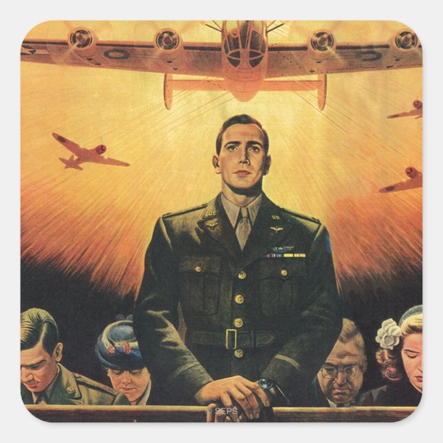 Pegatina Cuadrada La arpía inmortal (Anverso)