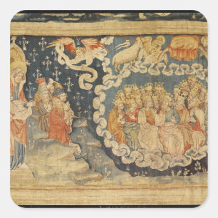 Pegatina Cuadrada La ascensión del cordero