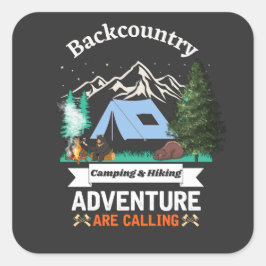 Pegatina Cuadrada La aventura nos llama