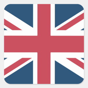 Pegatina Cuadrada La bandera británica Union Jack
