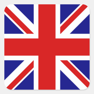 Pegatina Cuadrada La bandera de la bandera de la bandera de la Unión