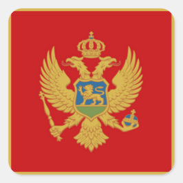 Pegatina Cuadrada La bandera de Montenegro