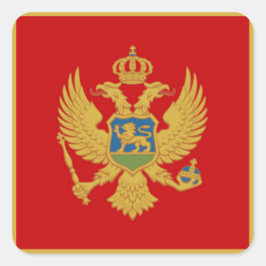 Pegatina Cuadrada La bandera de Montenegro