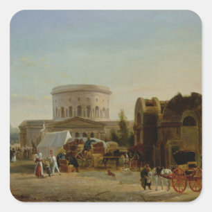 Pegatina Cuadrada La barrera de la Villette