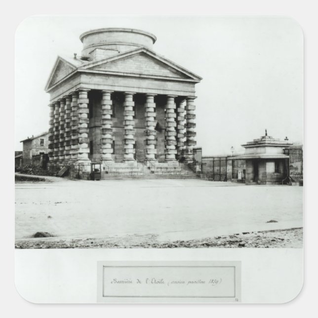 Pegatina Cuadrada La Barriere de l'Etoile, París, 1858-78 (Anverso)