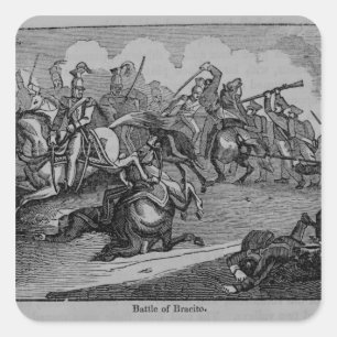 Pegatina Cuadrada La batalla de Bracito