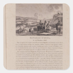 Pegatina Cuadrada La batalla de Jena, el 14 de octubre de 1806
