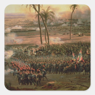 Pegatina Cuadrada La batalla de las pirámides, 21 de julio de 1798, 