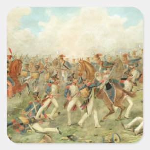 Pegatina Cuadrada La batalla de Vitoria, 21 de junio de 1813 (p/c en