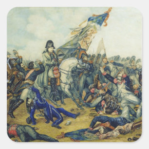 Pegatina Cuadrada La batalla de Waterloo en 1815, 1831