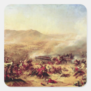Pegatina Cuadrada La batalla del Mont Thabor, 16 de abril de 1799