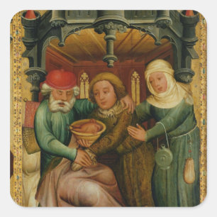 Pegatina Cuadrada La bendición robada del alto altar