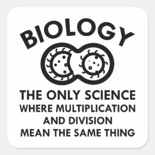 Pegatina Cuadrada La Biología Está En Mis Genes