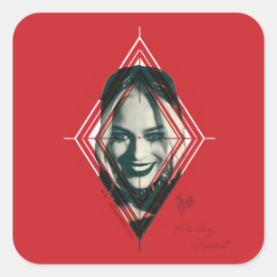Pegatina Cuadrada La brigada suicida   Harley Quinn Diamond Target