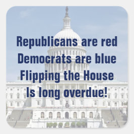 Pegatina Cuadrada La caída de la Cámara de Representantes