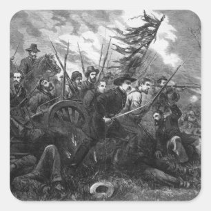 Pegatina Cuadrada La campaña en Virginia - 'encendido a Richmond