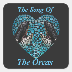 Pegatina Cuadrada La Canción De Las Orcas,