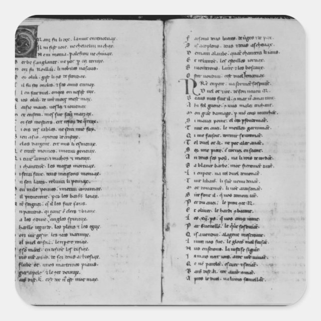 Pegatina Cuadrada La canción de Roland (Anverso)