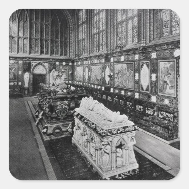 Pegatina Cuadrada La capilla conmemorativa de Albert, Windsor (Anverso)