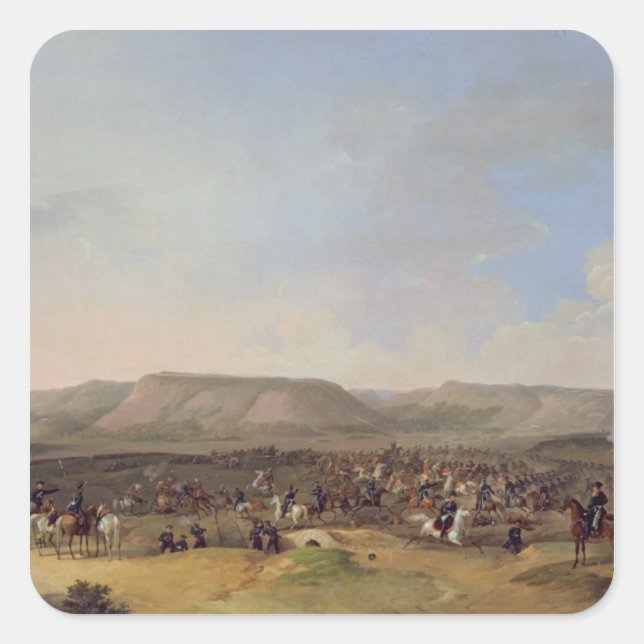 Pegatina Cuadrada La captura de Shumla, 1860 (Anverso)