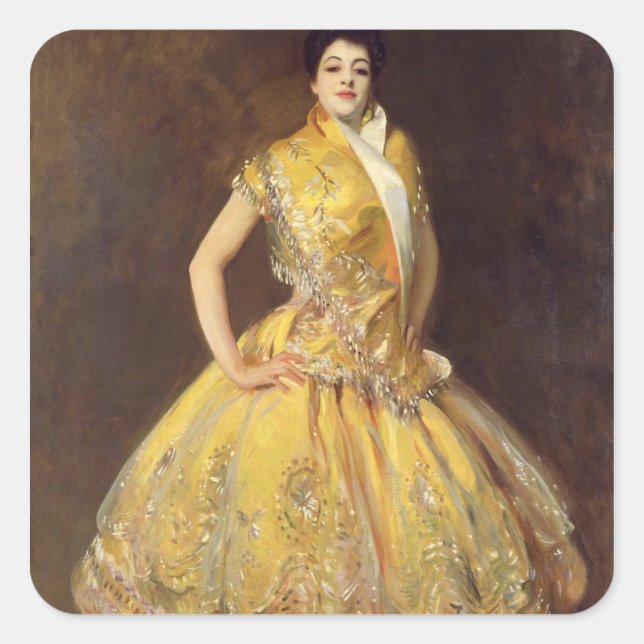 Pegatina Cuadrada La Carmencita, 1890 (Anverso)