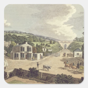 Pegatina Cuadrada La carretera elevada