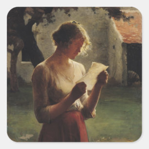 Pegatina Cuadrada La carta