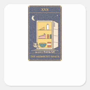 Pegatina Cuadrada La carta de tarot La merienda de medianoche