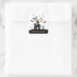 Pegatina Cuadrada La casa atormentada toma una si te atreves a caram