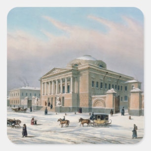 Pegatina Cuadrada La casa del consejo preceptoral en Moscú